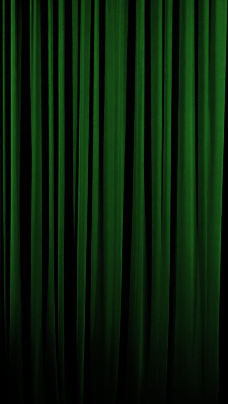 green curtain, calm, cinema, cool, nice, theatre, HD phone wallpaper