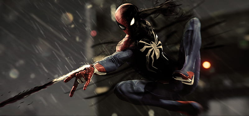 Black Spiderman Ps4 Pro , spiderman, ps4-games, games, superheroes, reddit, ps-games, artwork, artist, superheroes, HD wallpaper