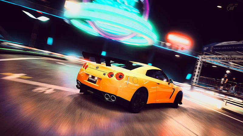 Nissan GTR, nissan, nissan-gtr, carros, yellow, HD wallpaper