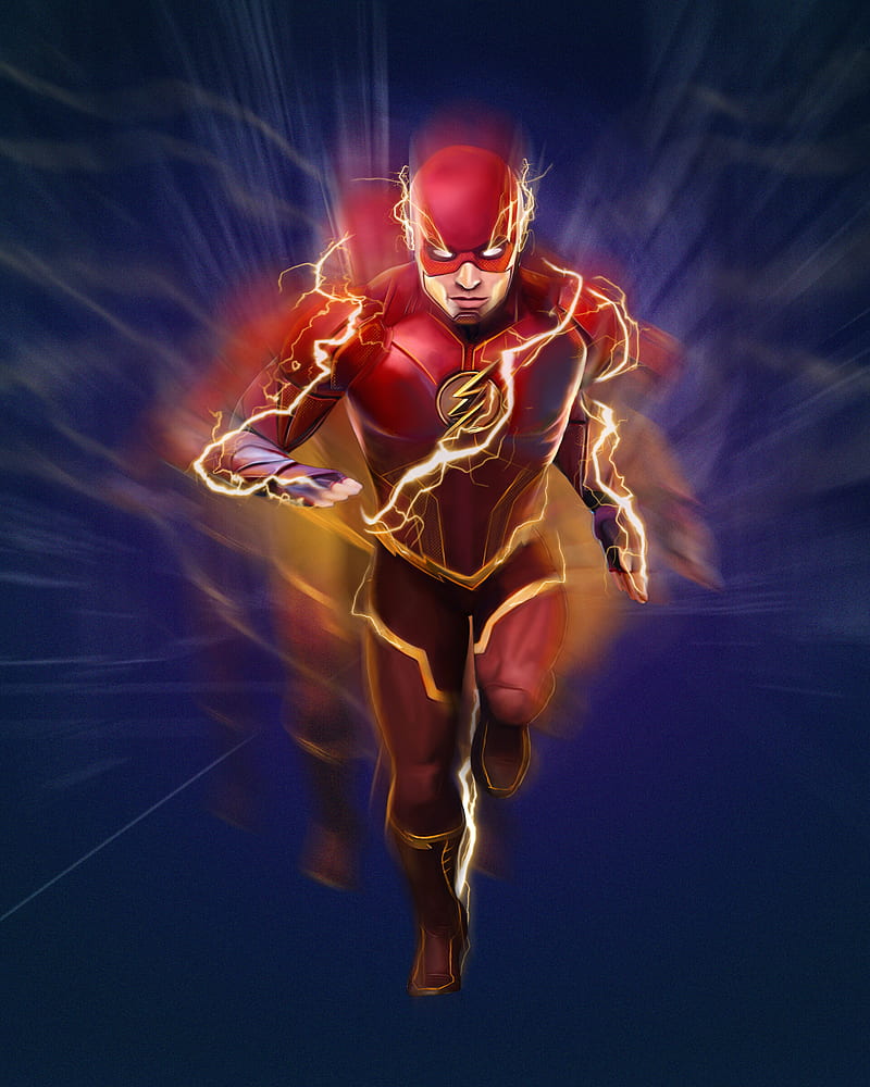The Flash Lightning Art, HD phone wallpaper