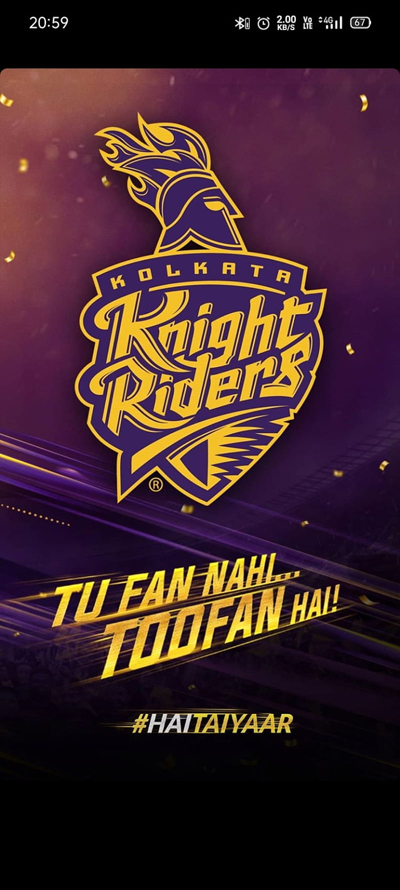 Kolkata Knight Riders Logo PNG Transparent Background Free Download