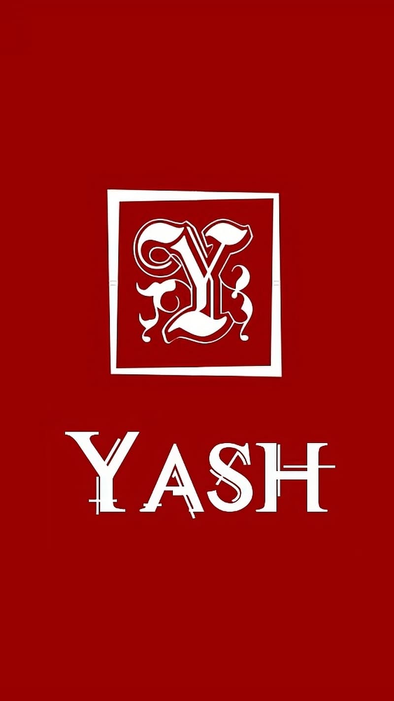 Yash Ke Naam Ka, y yash in red bg, yash, name, red bg, HD phone wallpaper