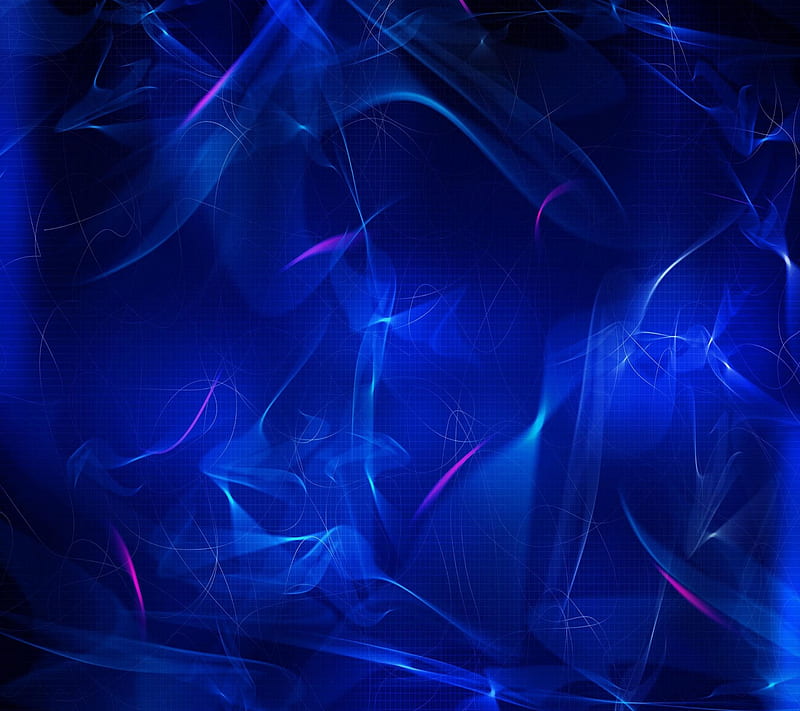 blue, abstract, curves, dots, light, neon, HD wallpaper