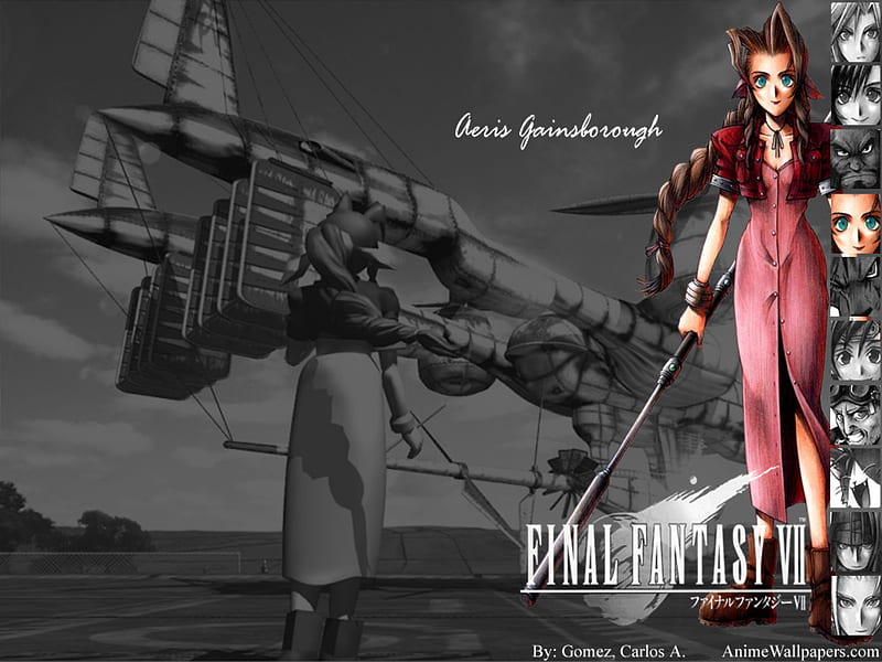 Final Fantasy VII Aerith, aerith, playstation, final fantasy vii, HD wallpaper