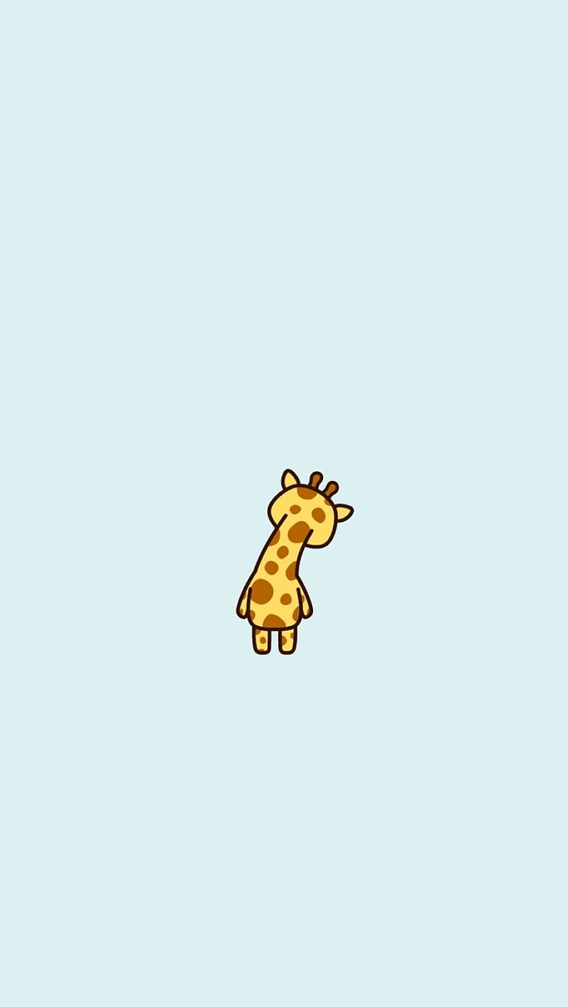 Tiny giraffe , cute, giraffe, tiny, love, animals, cartoon, HD phone wallpaper