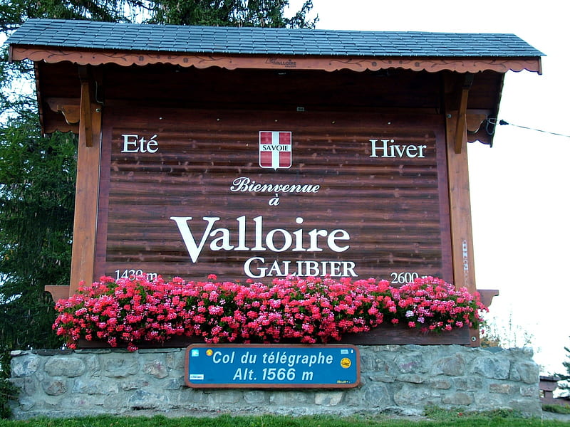 Valloire en France, flowers, sport, france, mountains, HD wallpaper