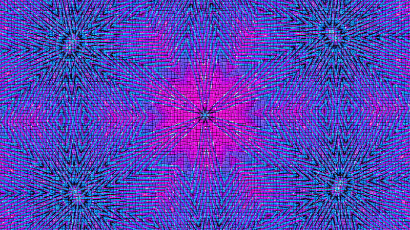 Abstract, Kaleidoscope, Artistic, Blue, Colors, Digital Art, Pattern, Pink, HD wallpaper