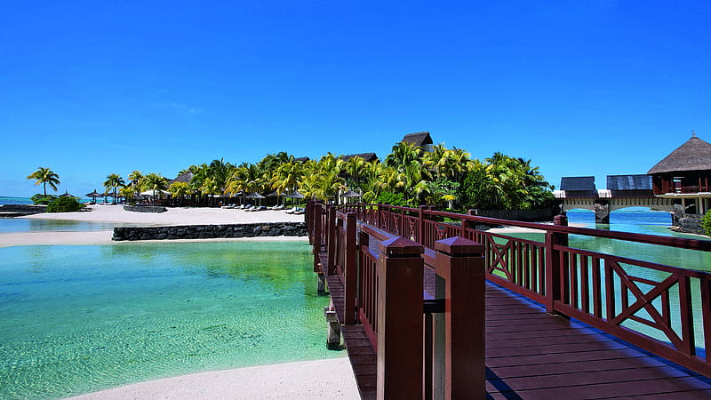 Le Touessrok, Mauritius, holiday, ocean, honeymoon, escape, pool, sea, lagoon, beach, fantasy, sand, indian ocean, mauritius, tropical, HD wallpaper
