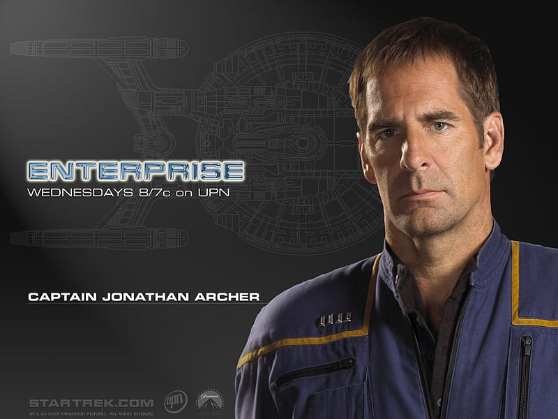 Captain Archer - Enterprise, sci-fi, star trek, series, space, movies, HD wallpaper