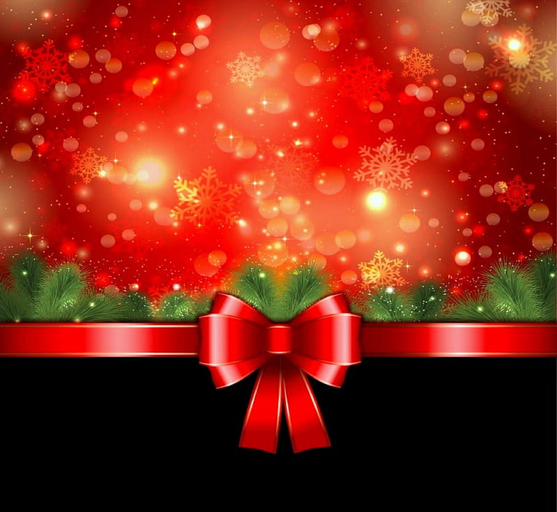 ✰Christmas Card Greetings✰, bonito, bow, digital art, xmas and new year, greetings, still life, bokeh, lovely, christmas, happiness, blessings, cute, cards, snowflakes, winter holidays, celebrations, vector, HD wallpaper