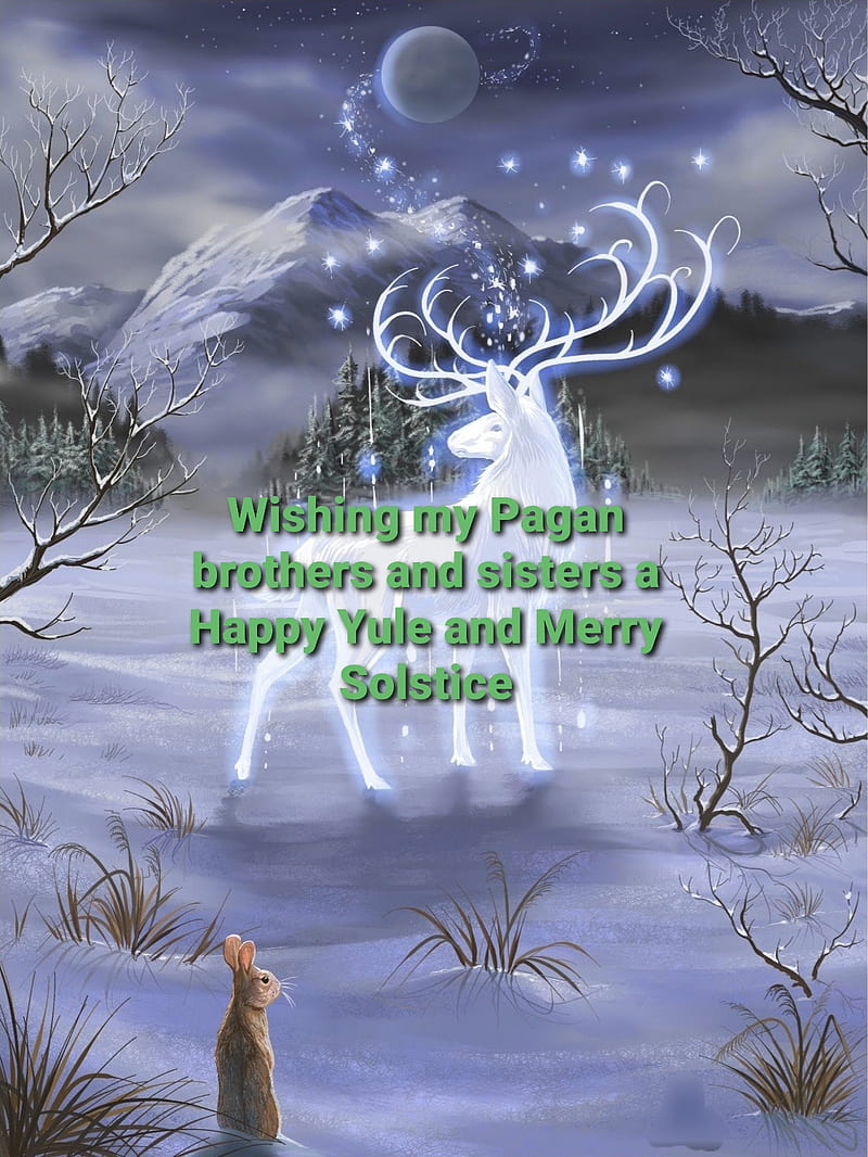 Happy Yule, blessed, heathen, merry, pagan, wiccan, winter solstice, HD phone wallpaper