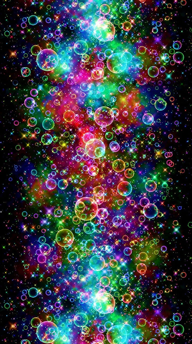 Bubbles Color, abstract, bubbles, color, psicodelia, HD phone wallpaper