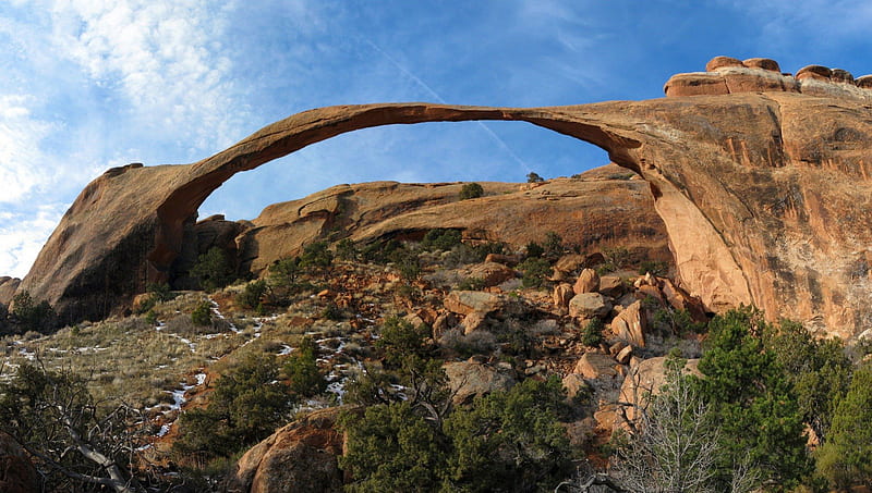 Rocky Arch, hills, rocks, arches, deserts, mountains, boulders, HD wallpaper