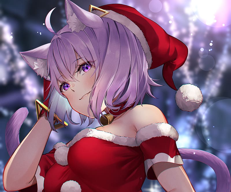 Anime, Virtual Youtuber, Hololive , Nekomata Okayu, HD wallpaper