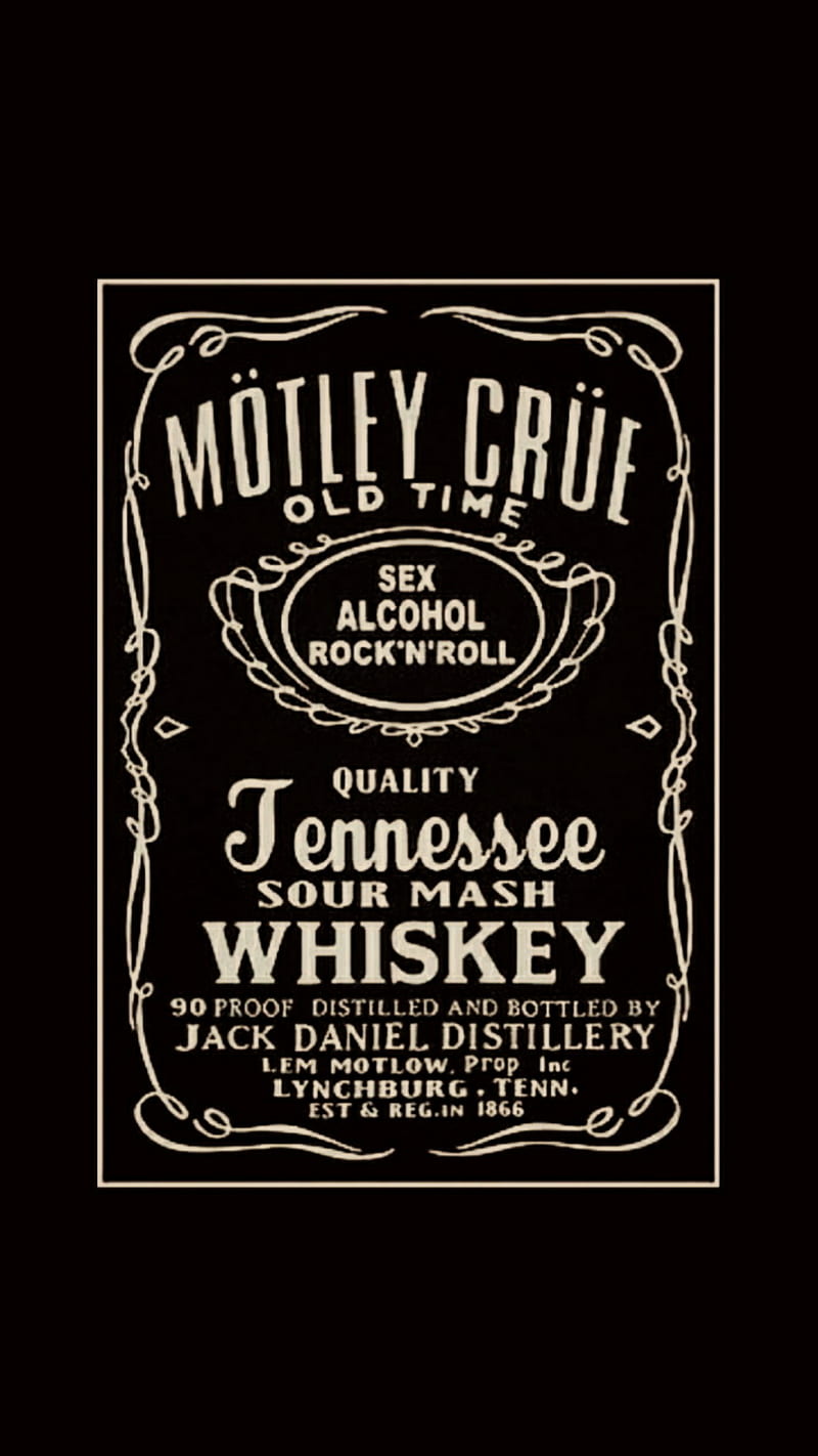 Motley Crue Whiskey, jack daniels, motley crue, whiskey, HD phone wallpaper