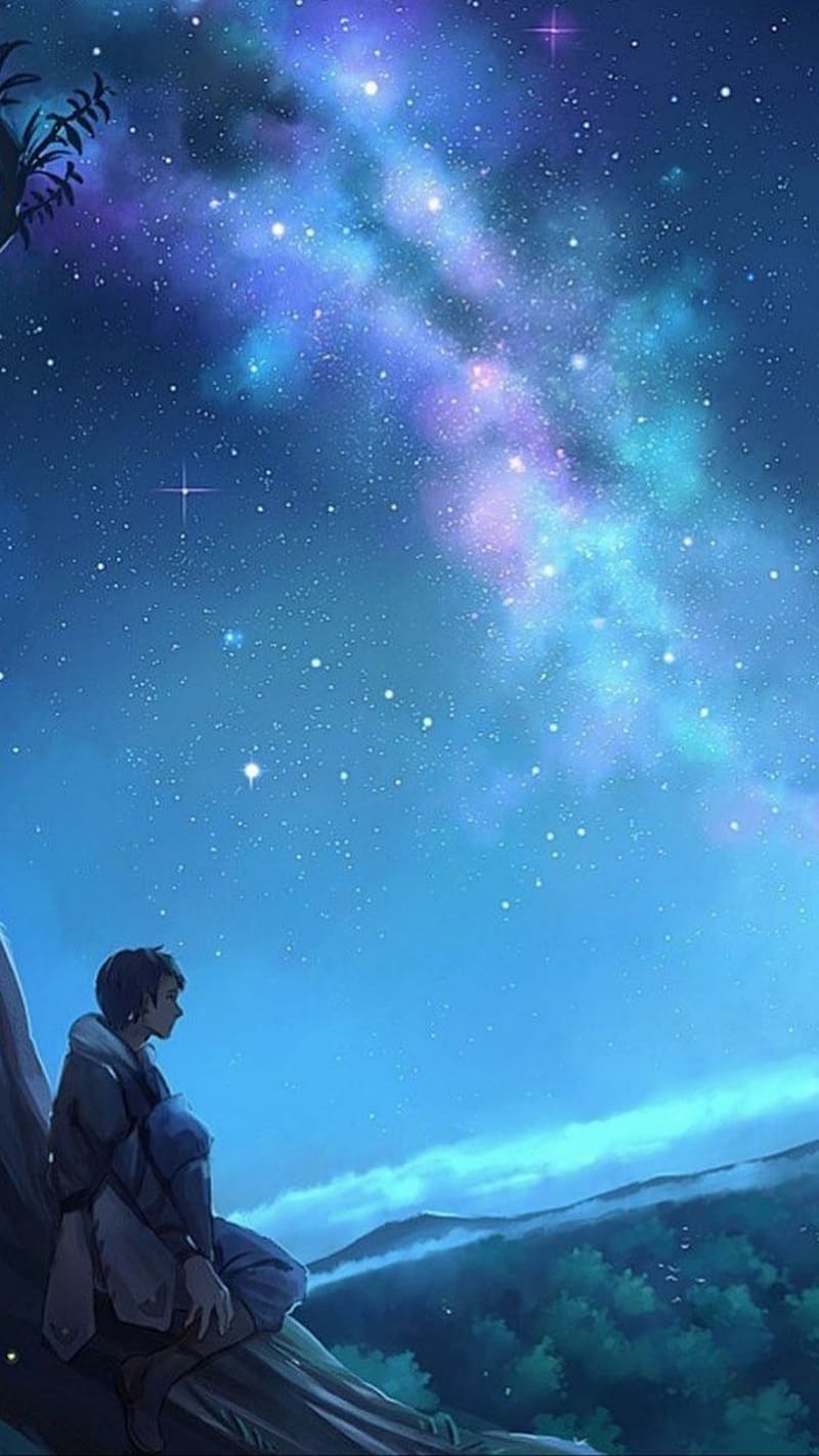 Anime Scenery Milky Way, anime scenery, milky way, stars, sky ...
