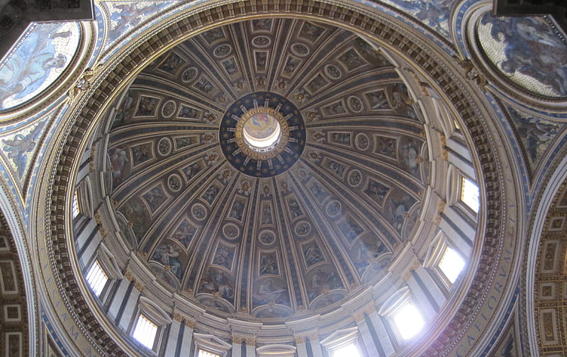 The dome of St. Peter in Rome, religious, architecture, art, ancient, HD wallpaper