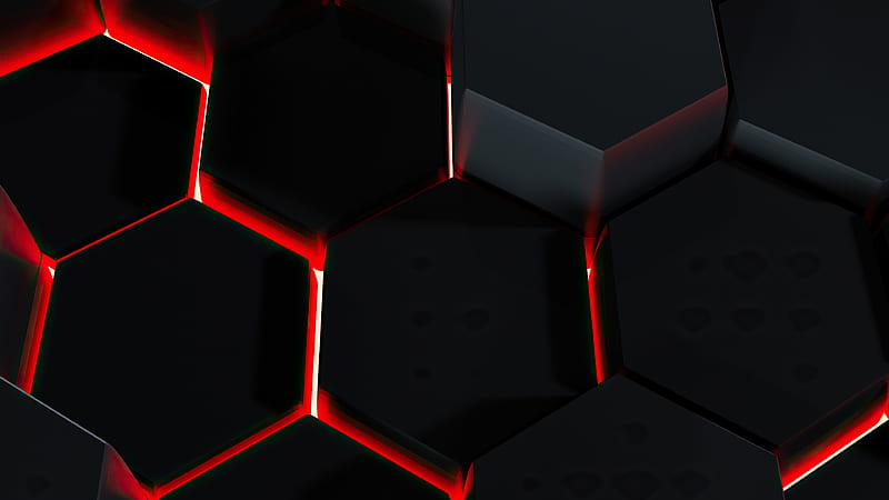Lava Polygon Glowing 3d Abstract , polygon, abstract, artist, artwork, digital-art, HD wallpaper