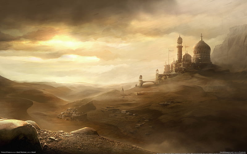 Landscape, fantasy, warrior, prince of persia, video game, abstract, HD wallpaper