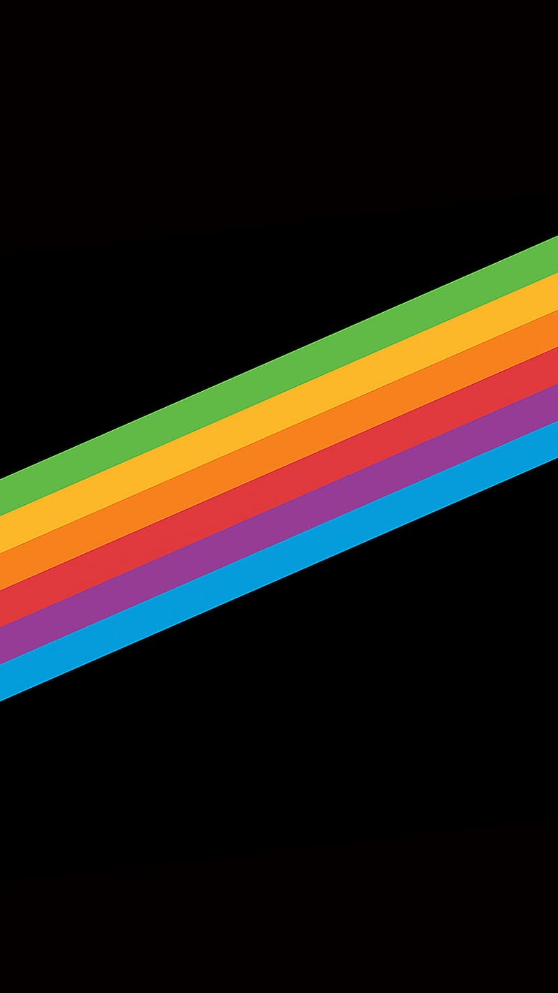 Iphone Rainbow, Black Background, shades, HD phone wallpaper