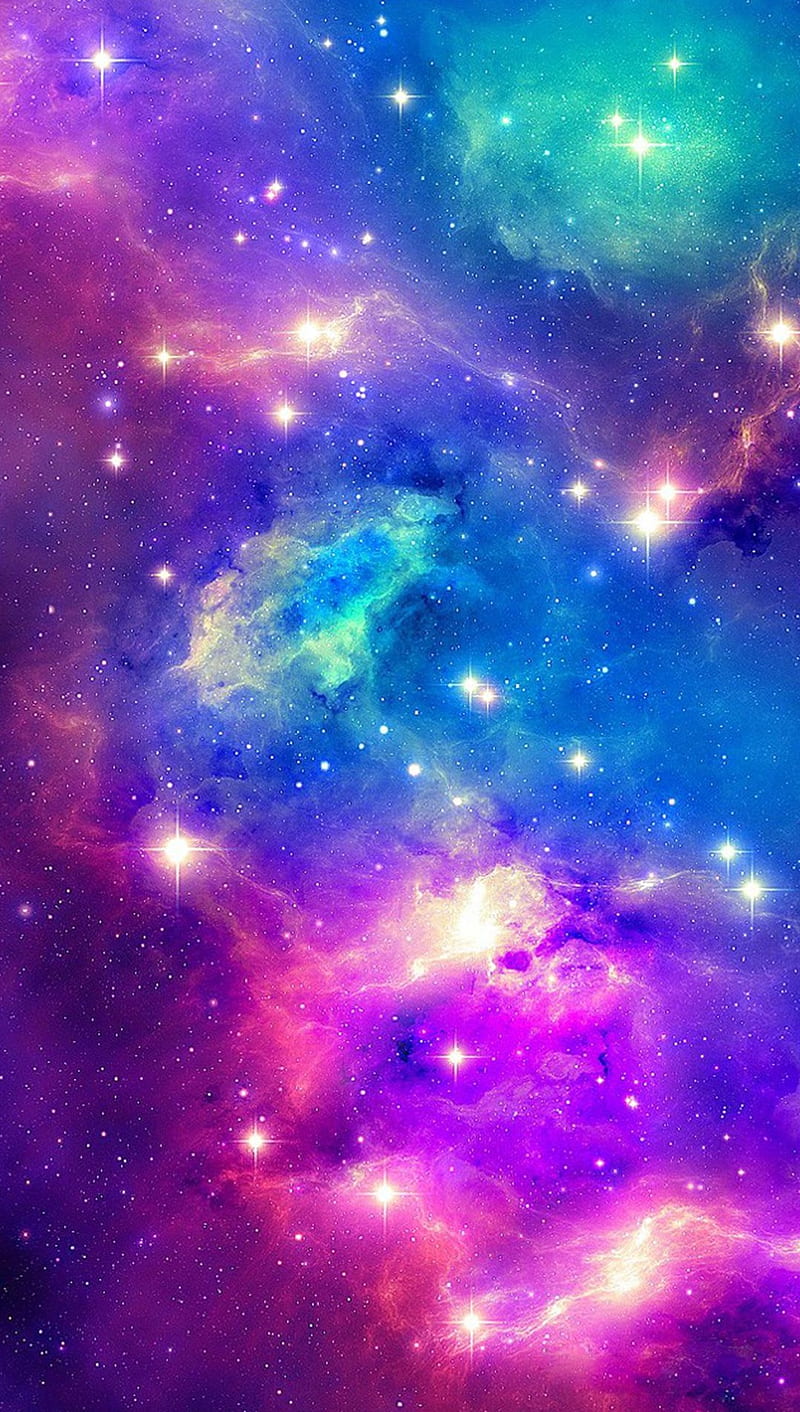 Galaxy, bluea, cosmos, pink, HD phone wallpaper