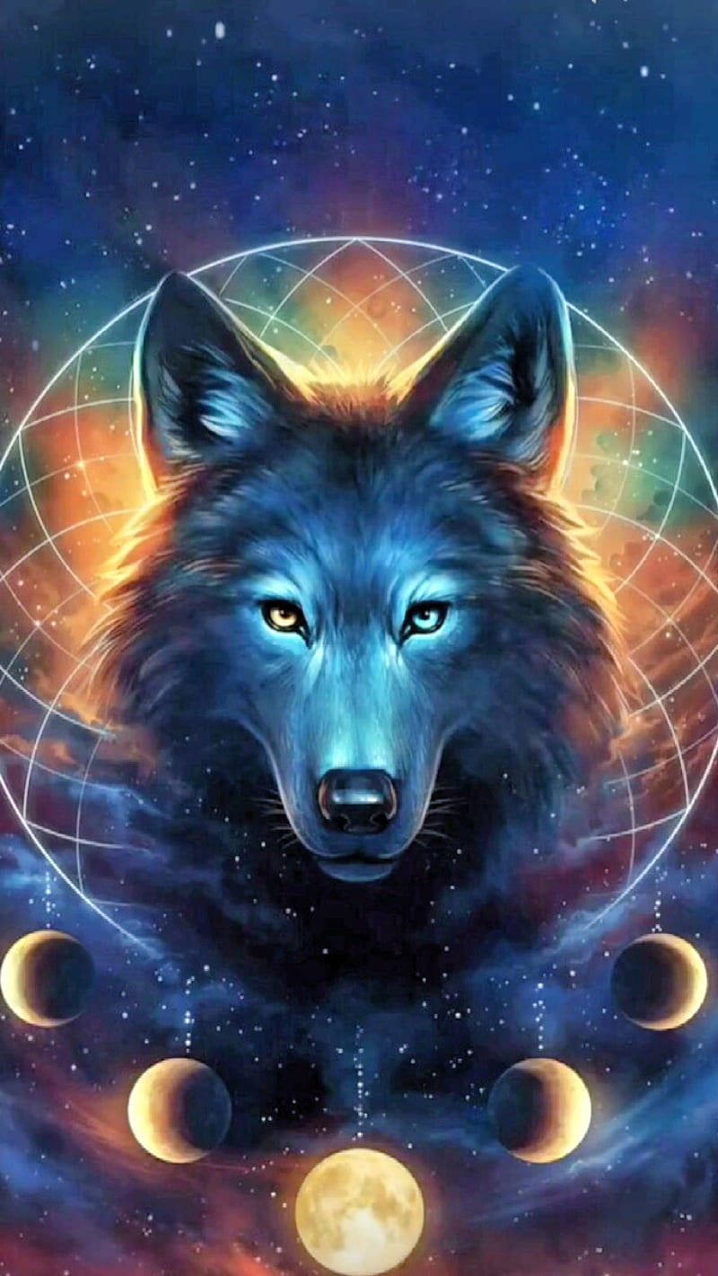 Wolf, alone wolf, moon, HD phone wallpaper | Peakpx