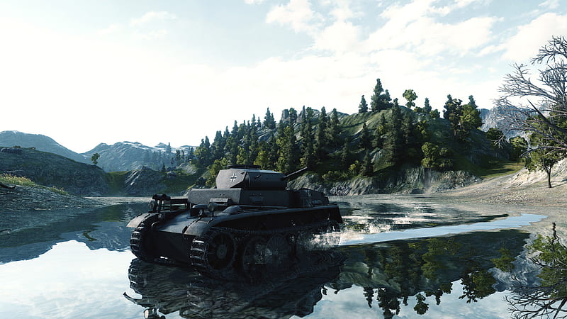 World Of Tanks Black Tank On Water World Of Tanks, HD wallpaper