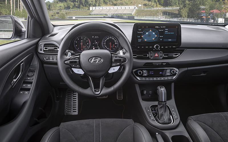 Hyundai i30 N facelift, 2021, inside view, interior, tuning i30, new i30 inside, Hyundai, HD wallpaper