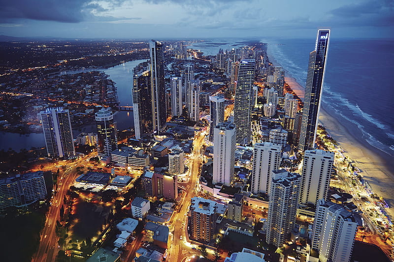 Gold Coast, city, skyscrapper, gold, coast, HD wallpaper