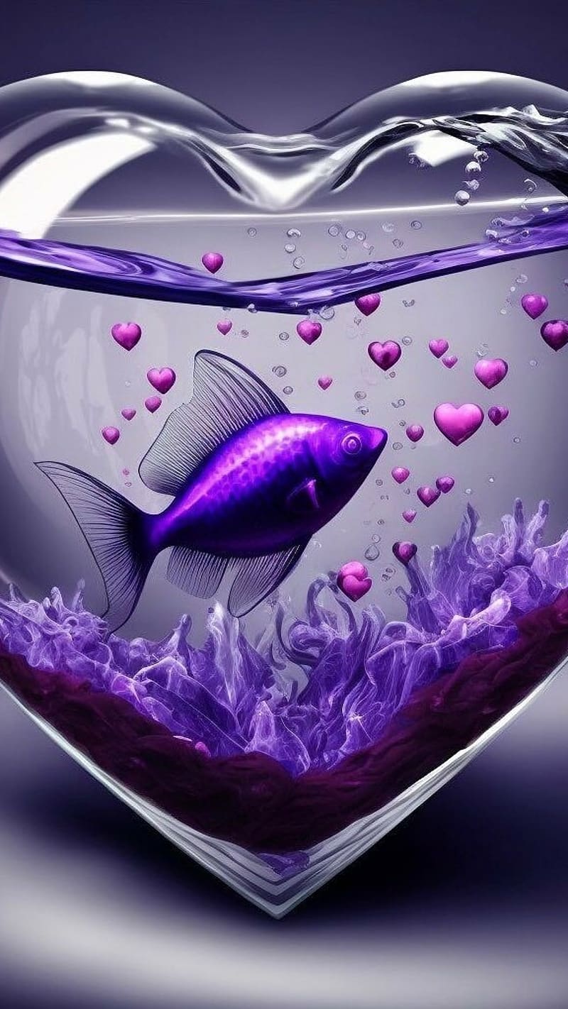 New Whatsapp Dp, purple fish, whats app dp, HD phone wallpaper