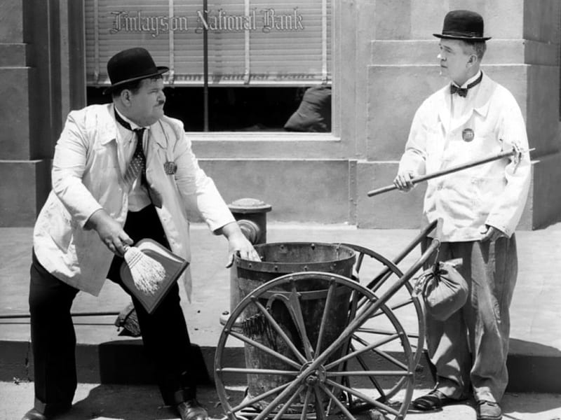 Stan Laurel and Oliver Hardy, oliver hardy, stan laurel, HD wallpaper