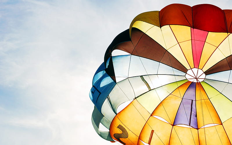 Colorful Parachute, colorful, graphy, parachute, color, HD wallpaper