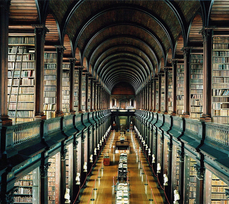 Library, awsome, big, books, centre, dublin, ireland, lot, love, of, HD wallpaper