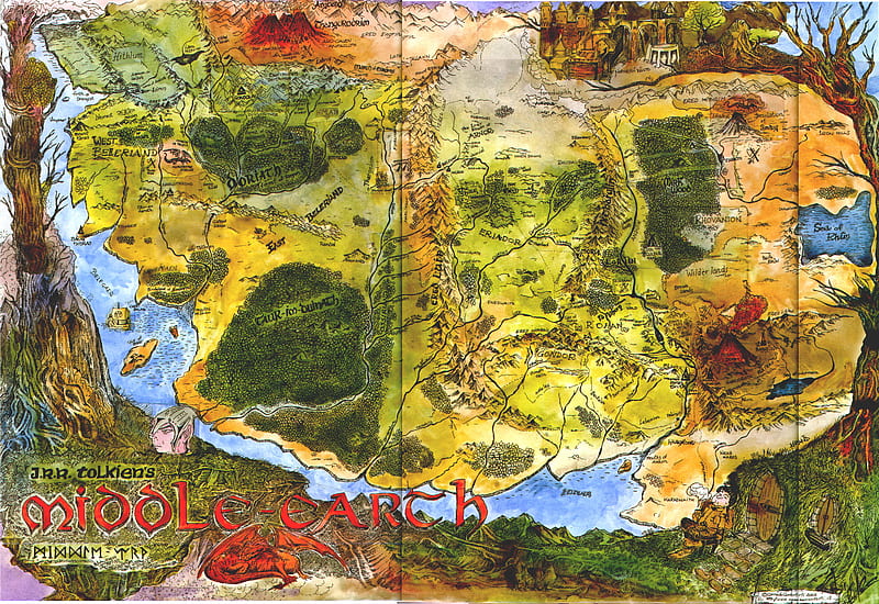 A Visual Tour Through Tolkien's Map of Middle Earth