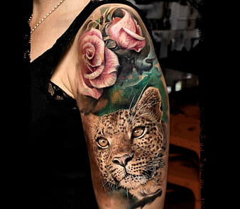 Crawling Leopard Realistic tattoo by Black Ink Studio  Best Tattoo Ideas  Gallery