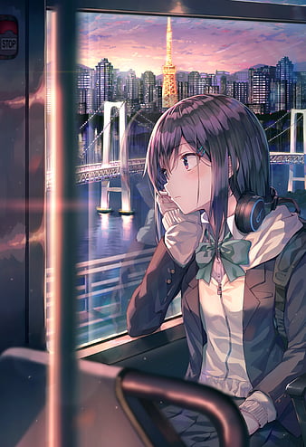 Rikka looking out window | Anime, Character design, Game character