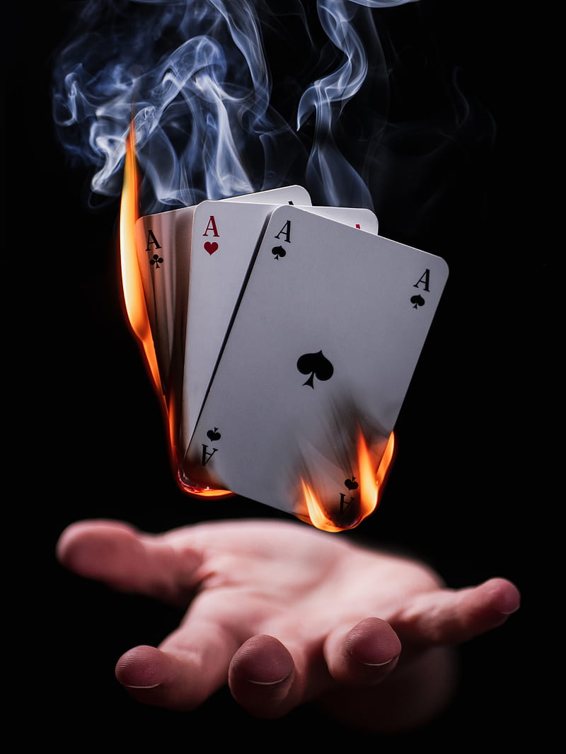 Burning playing cards, HD mobile wallpaper | Peakpx