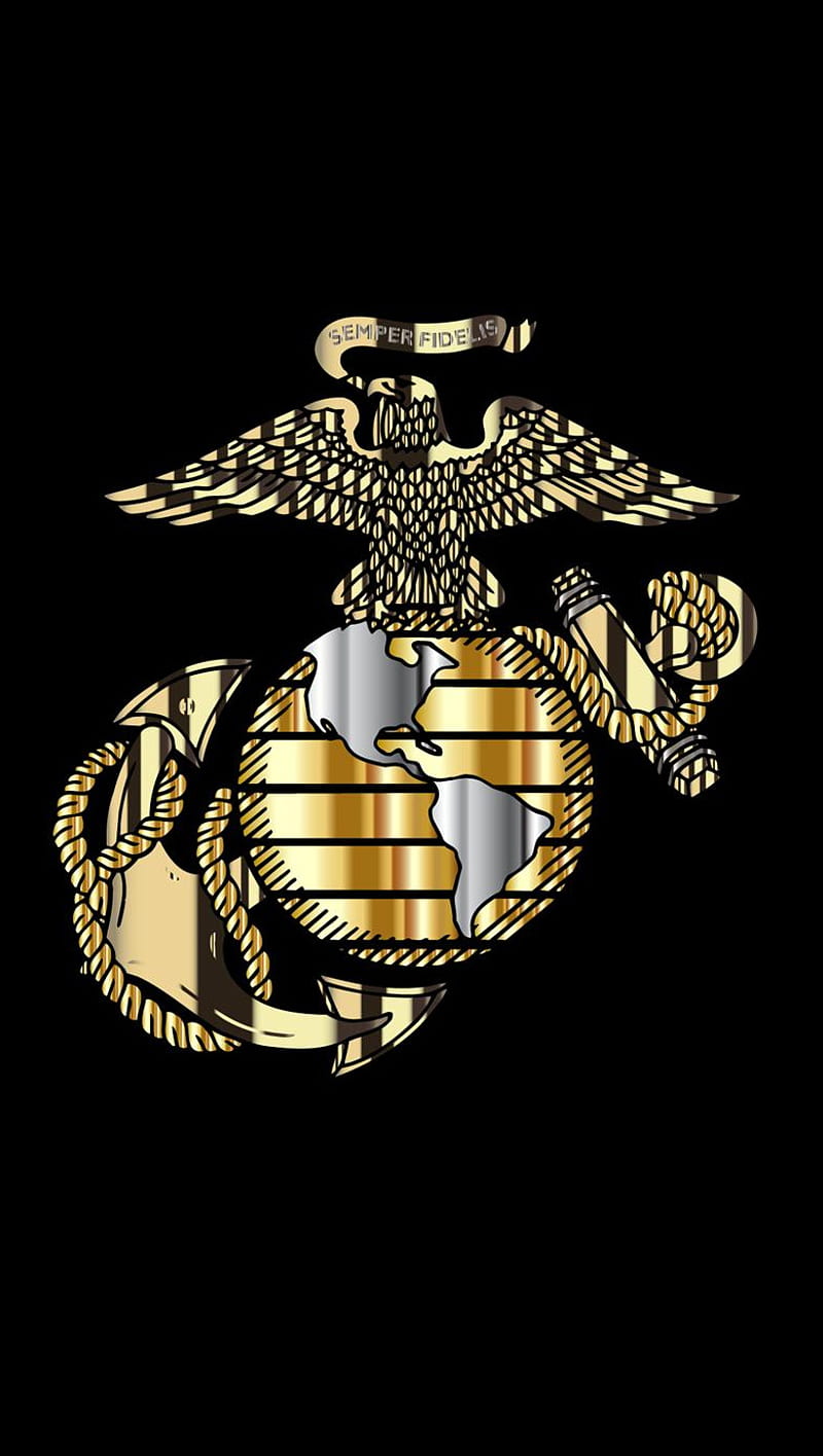 Marine Corps II, anchor, awesome, cool, eagle, globe, marines, HD phone wallpaper