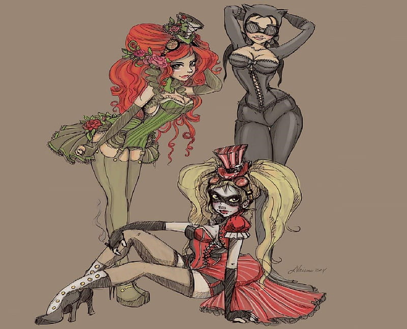 Gotham City Sirens Catwoman Dc Comics Harley Quinn Poison Ivy Hd Wallpaper Peakpx 