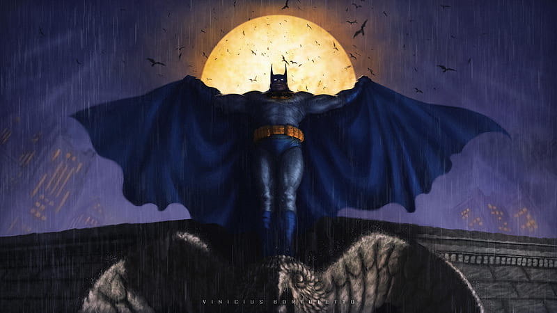 Batman Illustration 2018, batman, artwork, superheroes, HD wallpaper