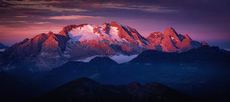 Dolomiti Sunrise , sunrise, mountains, nature, HD wallpaper