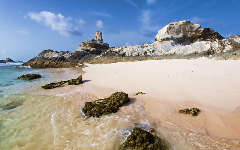 Reeves coast rocks beach-Nature Scenery, HD wallpaper