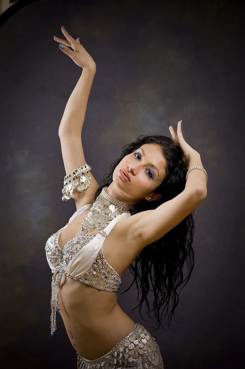 Corrine Turner (Dancer), Belly Dancer, women, black hair, HD phone wallpaper