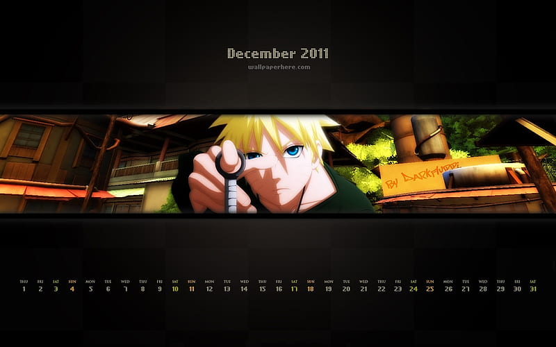 Naruto-December 2011-Calendar, HD wallpaper
