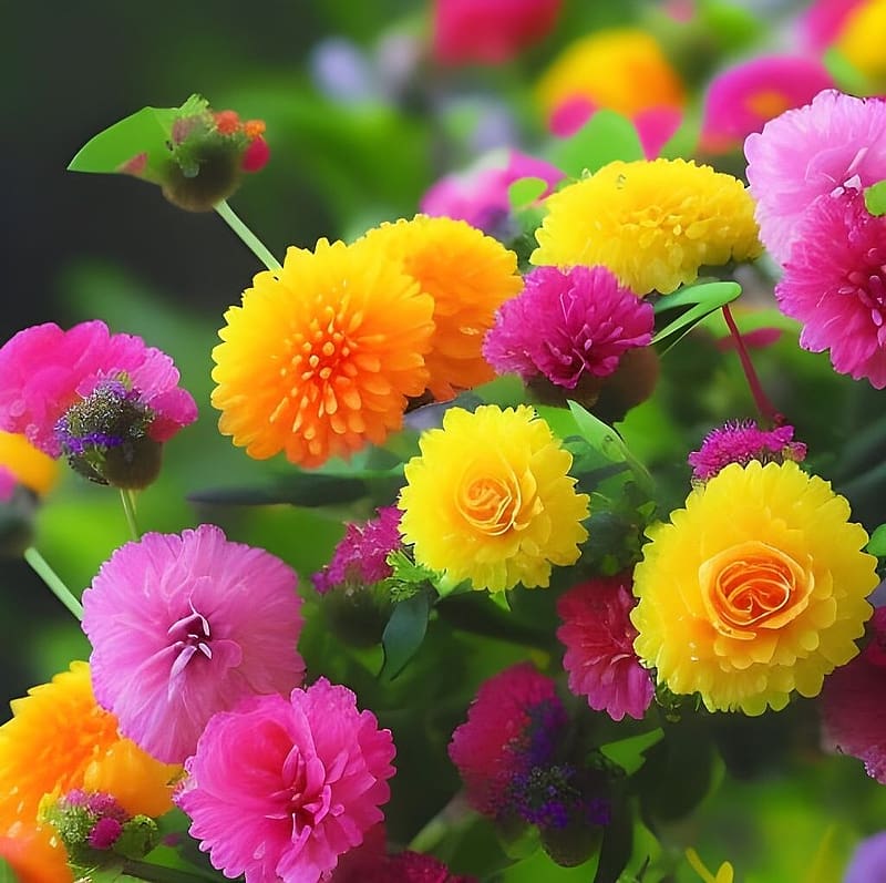 Colorful flowers, Flowers, Nature, Colorful, NT, Bright, HD wallpaper