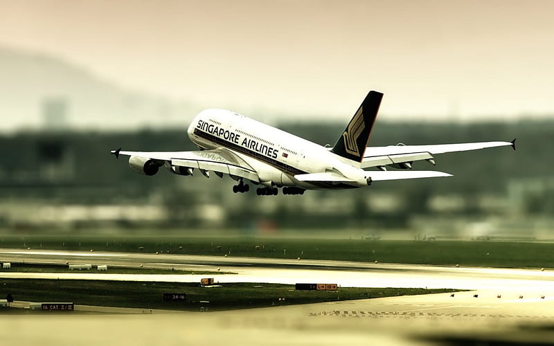 a380, singapore airlines, sia, airbus, HD wallpaper