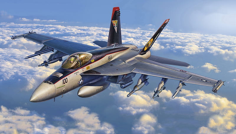 Jet Fighters, Boeing F/A-18E/F Super Hornet, Aircraft, Jet Fighter, Warplane, HD wallpaper