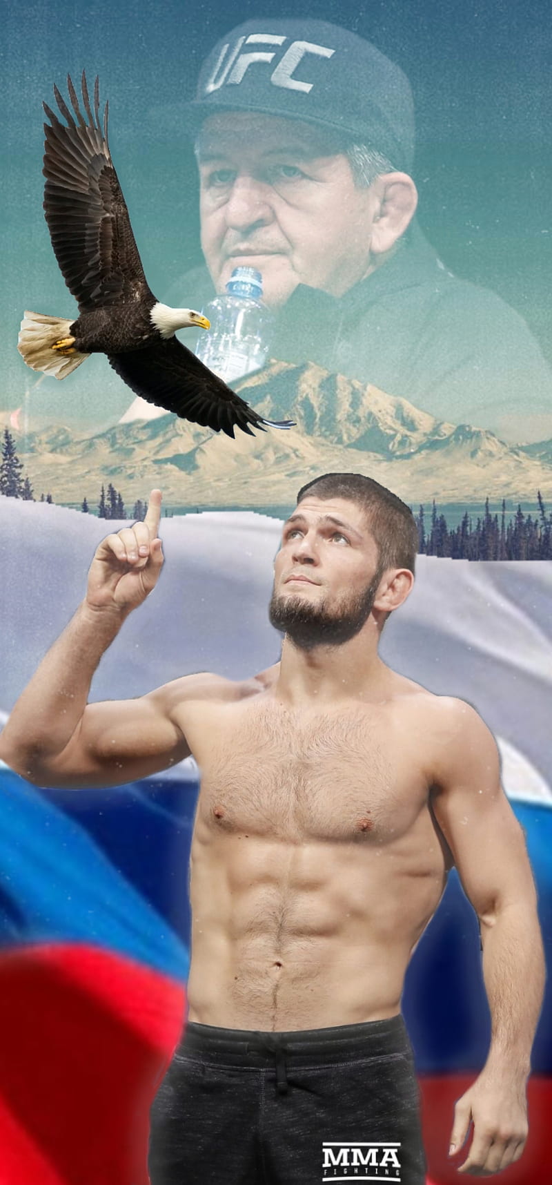 Khabib Nurmagomedov, eagle, the eagle, HD phone wallpaper