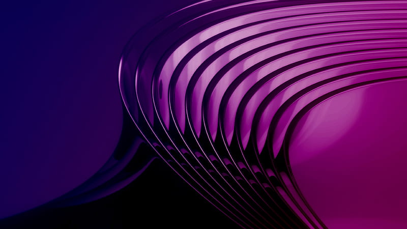 Pink Purple Crystal Shapes Abstract, HD wallpaper