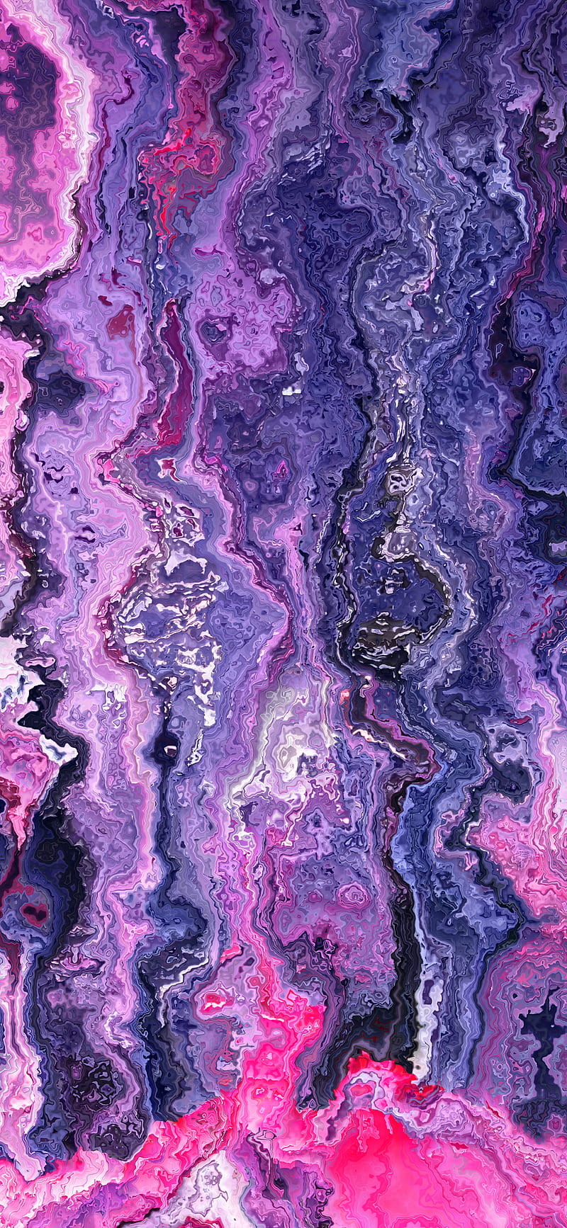 Pink Marble Texture, QUBIX, abstract, black, blue, cool, cyan, dark, fluid, fluids, granite, layers, liquid, oil, orange, paint, painting, purple, red, white, HD phone wallpaper